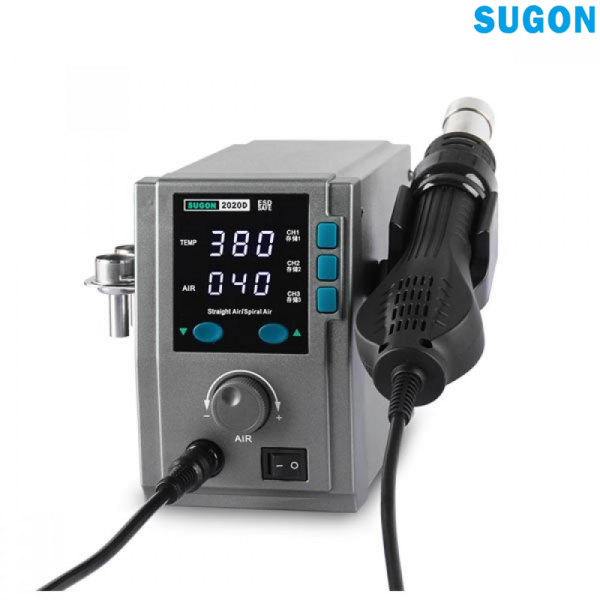 SUGON 2020D 700W Hot Air Gun Soldering Station With Heat Changing Channel Lead Free SMD Rework Station - Image 3