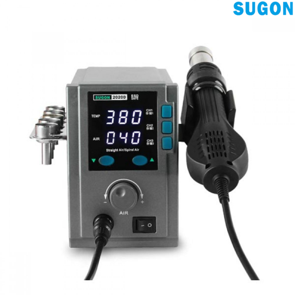 SUGON 2020D 700W Hot Air Gun Soldering Station With Heat Changing Channel Lead Free SMD Rework Station - Image 2