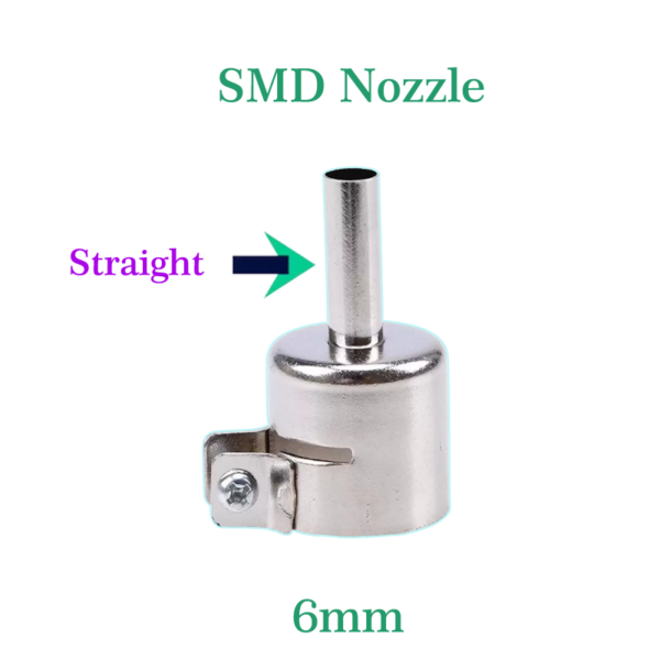 6mm Straight Smd Nozzle For SMD Rework Station 857DW/850AD/930D/Yihua 8508