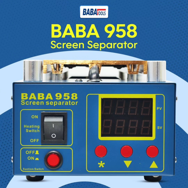 BABA 958 LCD Touch Separator Machine With Free Samsung J8/ Oppo A3S/ Oppo Reno-3 Without OCA Glass Free - Image 5