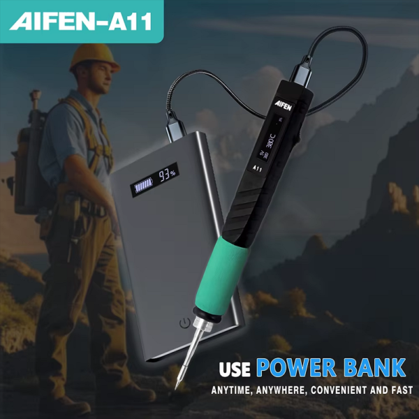 Aifen A11 Portable USB Charging Soldering Iron Compatible C210 Handle With Kinfe Bit - Image 2