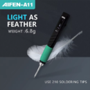 Aifen A11 Portable USB Charging Soldering Iron Compatible C210 Handle With Kinfe Bit