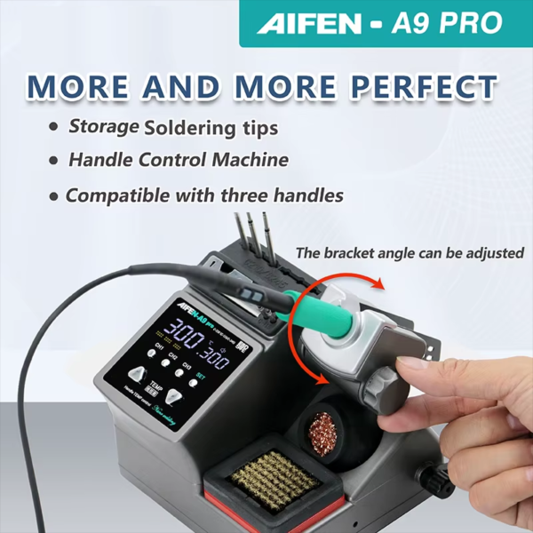 AIFEN A9 Pro Soldering iron Station With T245 Handle & 3 iron Tips - Image 4