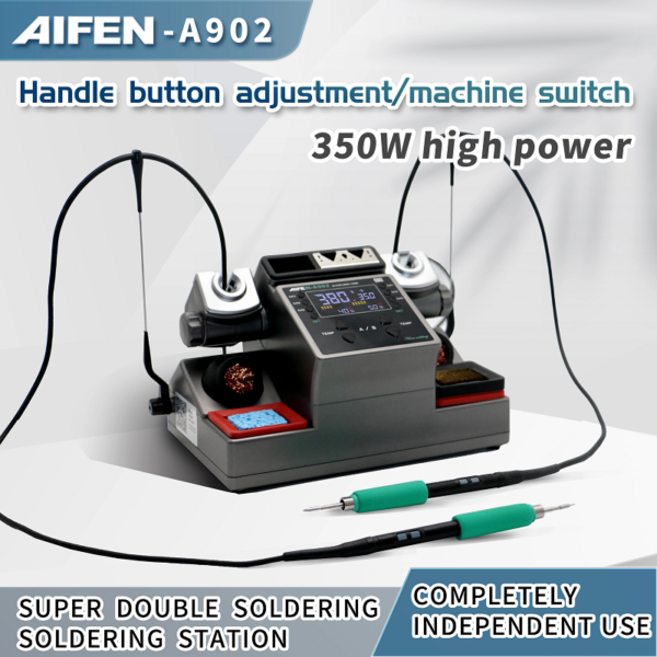 AIFEN A902 Soldering iron Station C115 C210 C245 Double Station Welding Rework Station PCB IC Repair Solder Tools