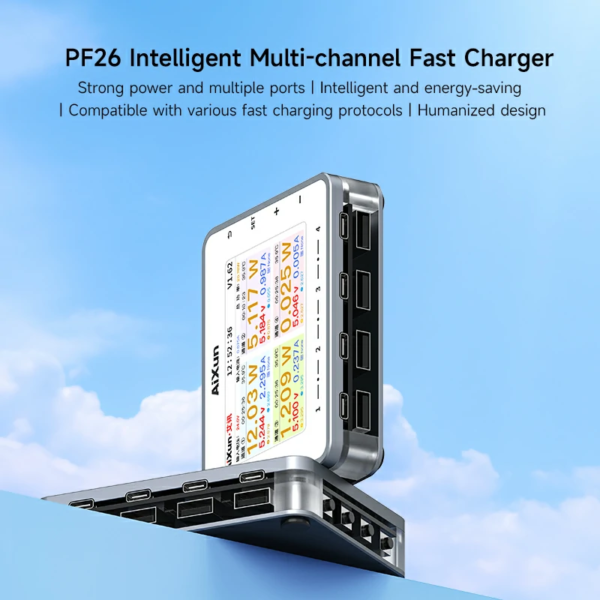 Aixun PF26 260W USB QC3.0 Intelligent Multi channel Fast Charger 8 Ports USB Charging Station USB Hub - Image 2