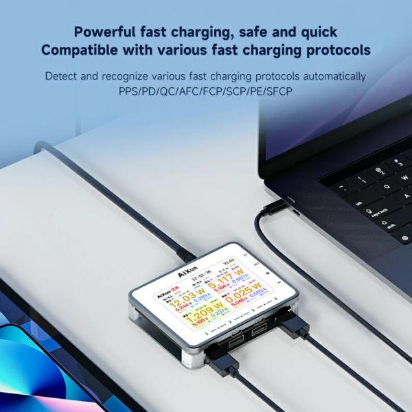 Aixun PF26 260W USB QC3.0 Intelligent Multi channel Fast Charger 8 Ports USB Charging Station USB Hub - Image 3