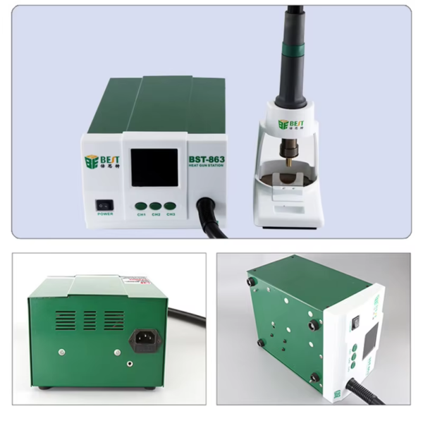 BST-863 1200W Digital Touch Screen Display Hot Air Heat Gun SMD Rework Desoldering Station For Mobile Repair - Image 5