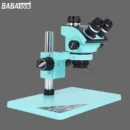 BABA AM101+ 3D Trinocular Stereo Microscope 0.7X-5.0X Continuous Zoom Microscope With 0.5X Lens