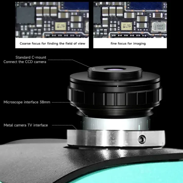 BABA AM101+ 3D Trinocular Stereo Microscope 0.7X-5.0X Continuous Zoom Microscope With 0.5X Lens - Image 3