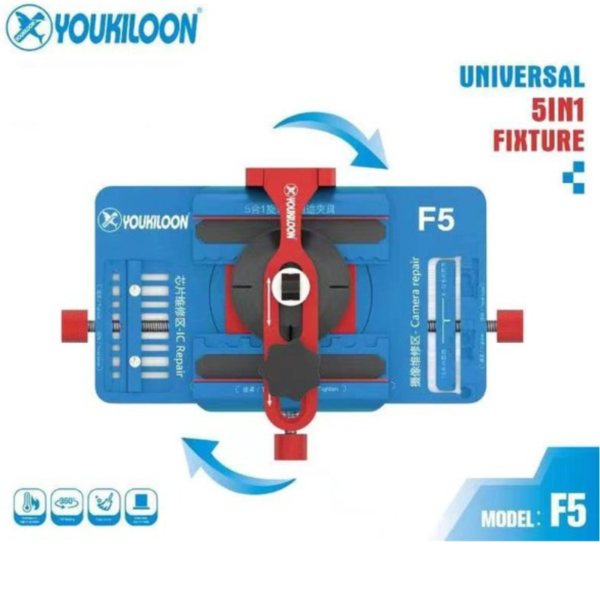 Youkiloon F5 Universal 360° Rotating Motherboard PCB Repair Fixture 5in1