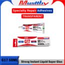 AAA+ G17 Quick Dry Strong Adhesive Glue For Back Cover Middle Frame Sealent Glue 50ML (Transparent)