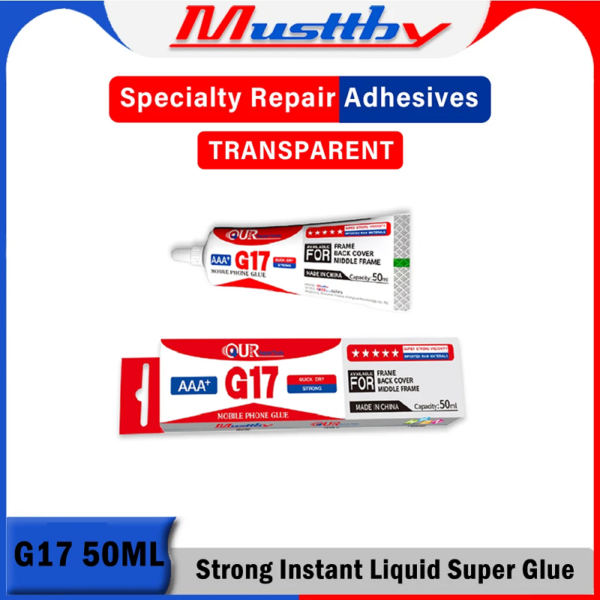 AAA+ G17 Quick Dry Strong Adhesive Glue For Back Cover Middle Frame Sealent Glue 50ML (Transparent)