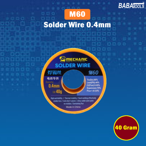 Mechanic M60 Solder Wire 0.4mm 40Gram