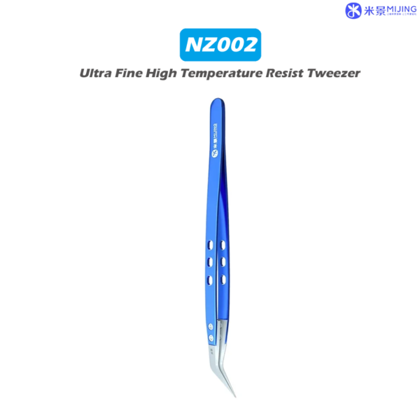 MiJing NZ002 Precision Ceramic Tweezer Ultra Fine High Temprature Resistant Anti Corrosion And Anti-Static Curved Tweezer