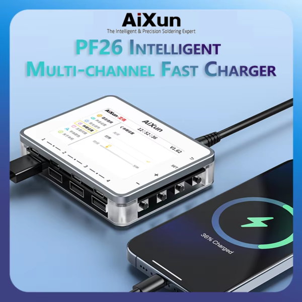 Aixun PF26 260W USB QC3.0 Intelligent Multi channel Fast Charger 8 Ports USB Charging Station USB Hub