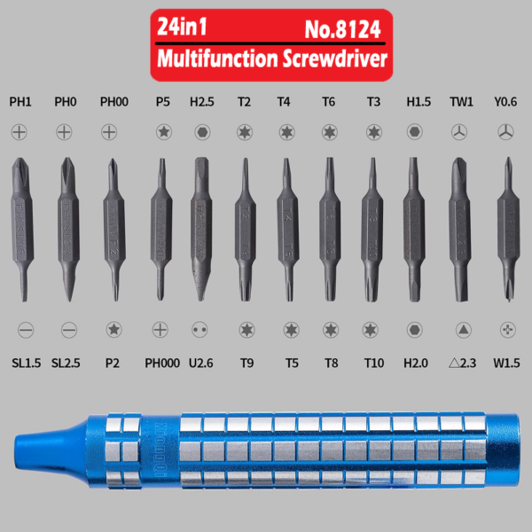 24 in 1 Multifunction Mobile Phone Screwdriver Toolkit For Mobile Opening Tool No.8124