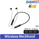 BabaTools NK-031 Wireless Earphone Bluetooth Neckband 200mAh Battery Capacity 15 Hours Play Time Good Sound Quality