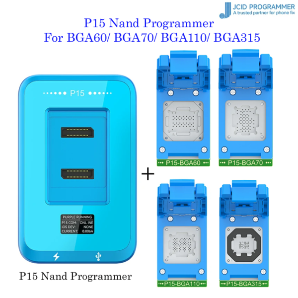 JCID P15 Nand Programmer For iPhone 6 to 15 Pro Max Nand BGA110/ BGA60/ BGA70/ BGA315 IOS Nand Programmer - Image 6