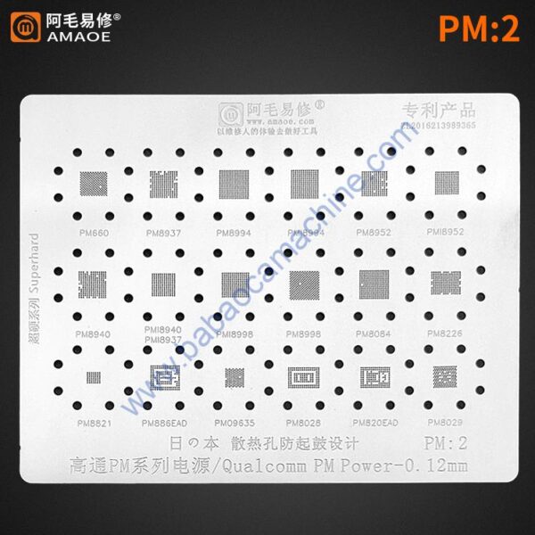 AMAOE Stencil Power IC PM2