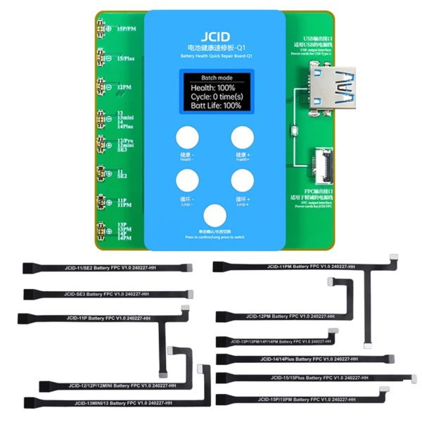 JCID Q1 Battery Health Quick Repair Board For 11-15PM Series Battery Health Data Cycle Modify No Need FPC Window - Image 6