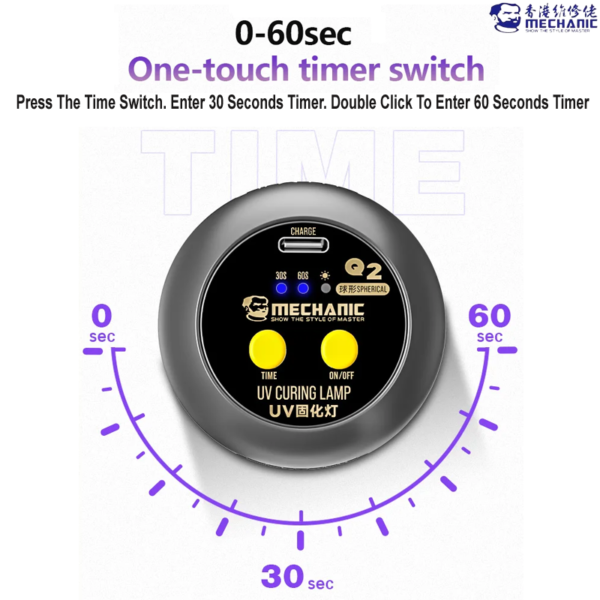 Mechanic Q2 UV Curing Lamp Green Oil Fast Curing Light For Motherboard UV Glue Dryer Curing Lamp - Image 3
