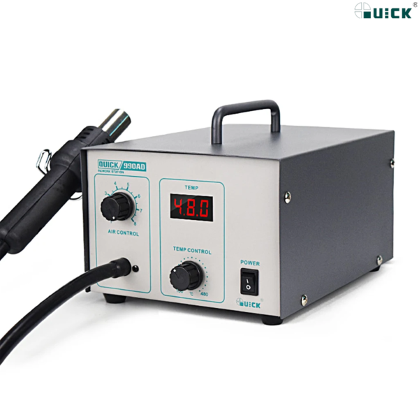 QUICK 990AD AC220V 540W Digital SMD Rework Soldering Station with Hot Air Gun - Image 4