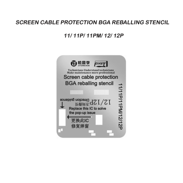 FIXST Screen Cable Protection BGA Reballing Stencil For iPhone 11/11P/11PM/12/12P