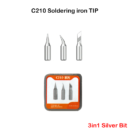 C210 Soldering iron TIP 3 Kinds Of Specification Silver Bit Set