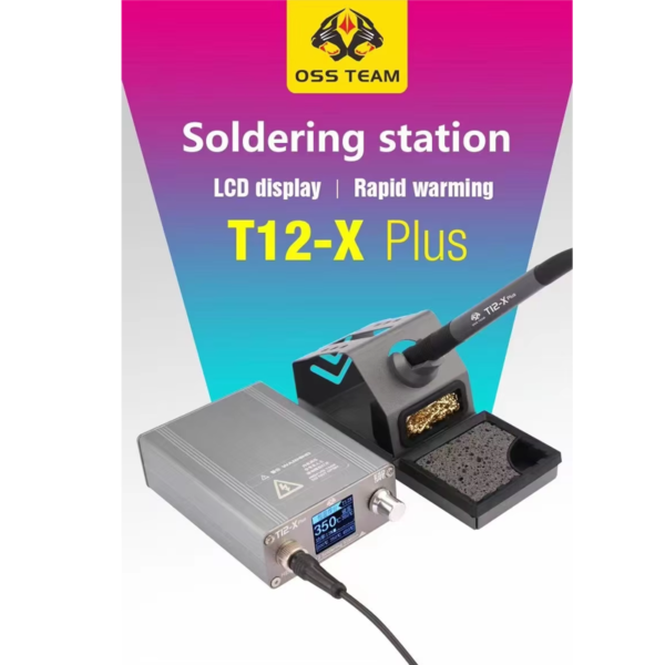 OSS TEAM T12-X Plus 72W Soldering iron station LCD Display Rapid Warming Wroking With 80°-480°C