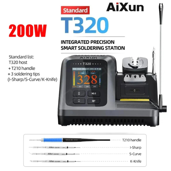 Aixun T320 Integrated Precision 200W Smart Soldering Station For T210 Handle With 3 Types TIP