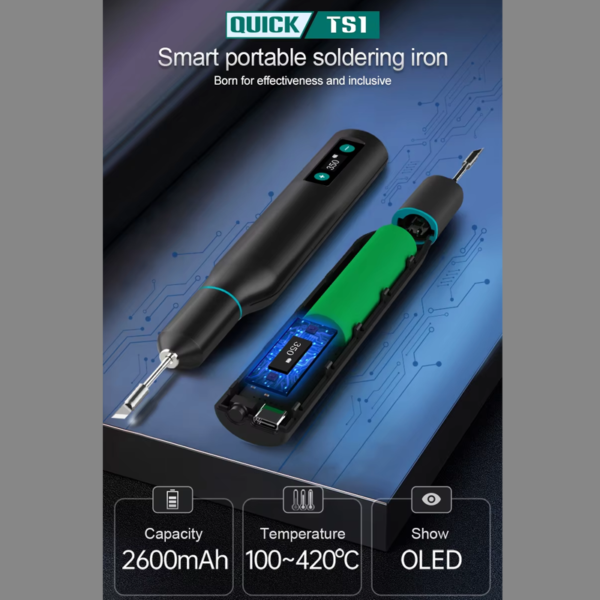 QUICK TS1 Smart Portable Soldering Iron Precision Welding Tip LCD Display, Stable Temperature, Repair Tools - Image 2