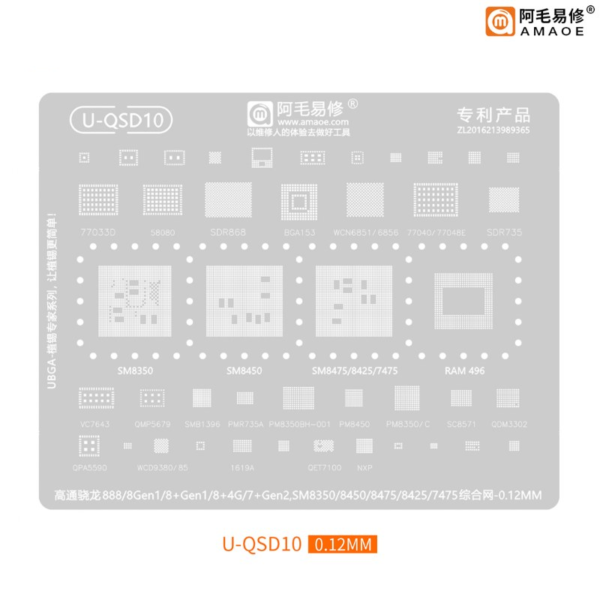 Amaoe U-QSD10 Stencil