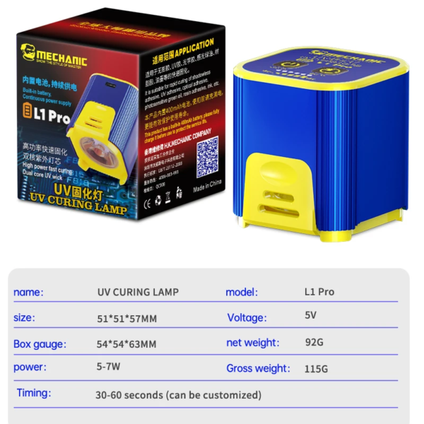 Mechanic L1 Pro UV Curing Lamp High Power Fast Curing Light Motherboard UV Glue Dryer Motherboard Repair Lamp - Image 6