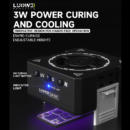 Luowei CF01 UV Curing Lamp 3 in 1 Heat Dissipation and Smoke Exhaust Fan Dust Display Lamp UV Curing Lamp