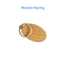 Wooden Keyring Oval Shape For Co2 Laser Engraving Machine (Pack of 10Pcs)