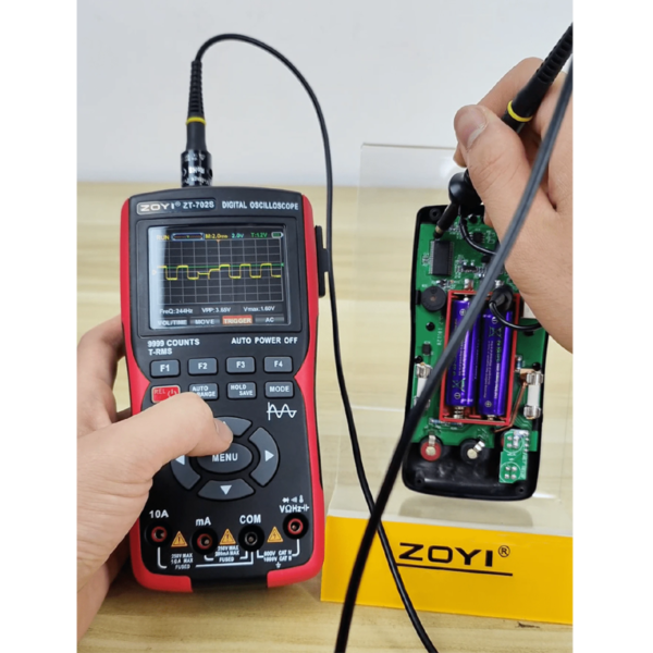 ZOYI ZT-702S Digital Oscilloscope Multimeter Tester Single Channel 10MHz Bandwidth Sampling Rate 200/280Msa/s Function Signal Generator - Image 6