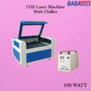 CO2 Laser Cutting Machine Working Area 4x4 100W Tube With CW3000 industrial CO2 Chillar With 2Year Warranty