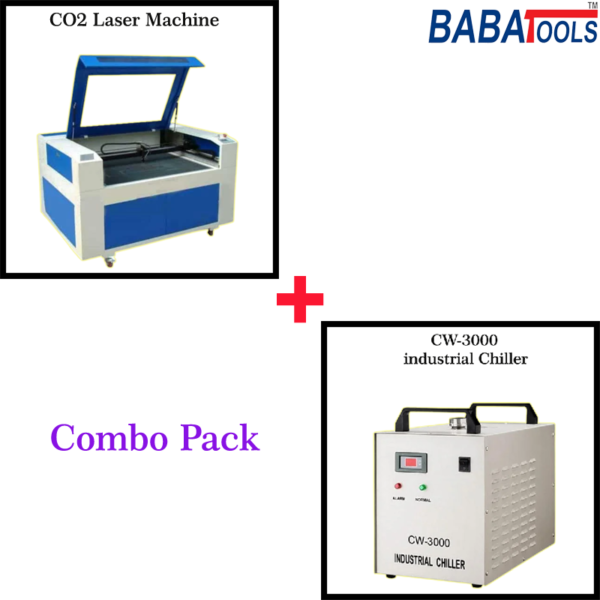 CO2 Laser Cutting Machine Working Area 4x4 100W Tube With CW3000 industrial CO2 Chillar With 2Year Warranty - Image 4