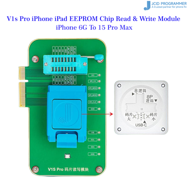 JCID JC V1S Pro iPhone iPad EEPROM Chip Read & Write Module iPhone 6G To 15 Pro Max