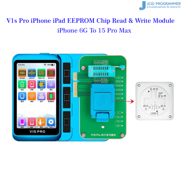 JCID JC V1S Pro iPhone iPad EEPROM Chip Read & Write Module iPhone 6G To 15 Pro Max - Image 2