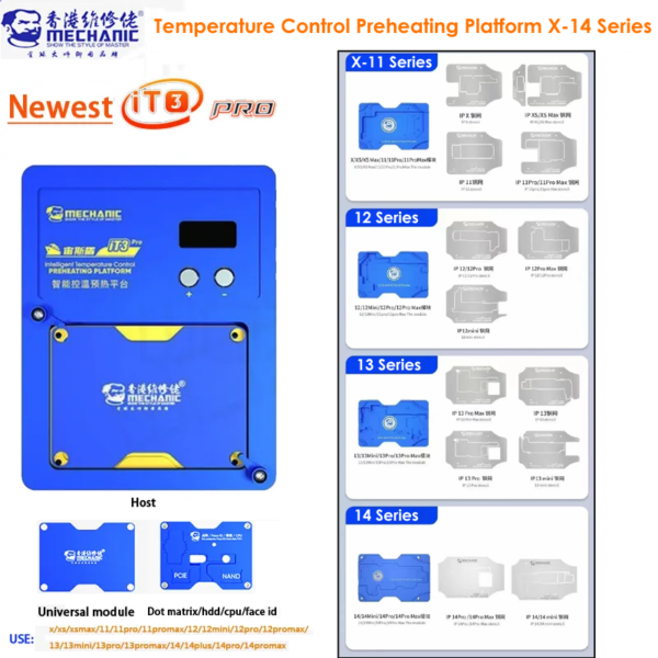 Mechanic IT3 Pro Temperature Control Preheating Platform For X To 14PM With 7/IX7 CPU NAND IC Chip Planting Heating Platform For iPhone Free Combo Pack - Image 2