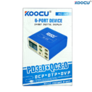 Koocu KC-328 6 Port USB Charger intelligent Fast Lightning Charger QC3.0 PD