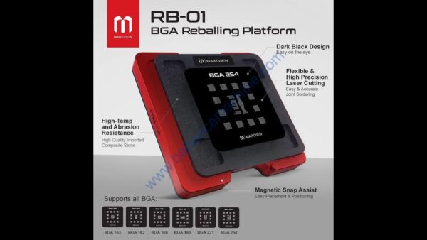 RB 01 Reballing Stencil Full Set for EMMC / EMCP / UFS BGA153 / 162 / 169 / 186 / 221 / 254 With Fixed Plate and Holder - Image 2