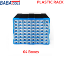 Plastic Rack Work Station Organizer With 64 Boxes