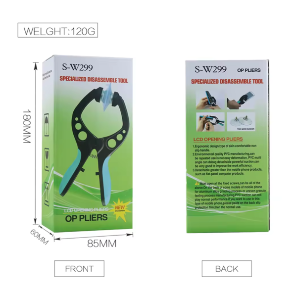 S-W299 Mobile Phone LCD Screen Opening Pliers Suction Cup for iPhone iPad Samsung Cell Phone Repair Tool - Image 6