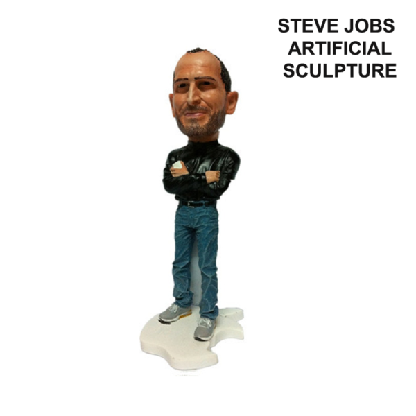 New Steve Jobs Statue Figure Doll Artificial Sculpture 18cm