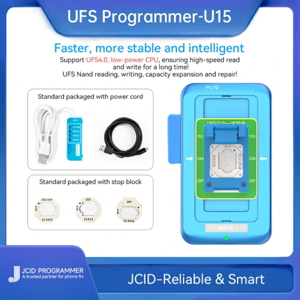 JCID U15 UFS Programmer For Android BGA 153/254/297 Nand Reading And Writing Programmer