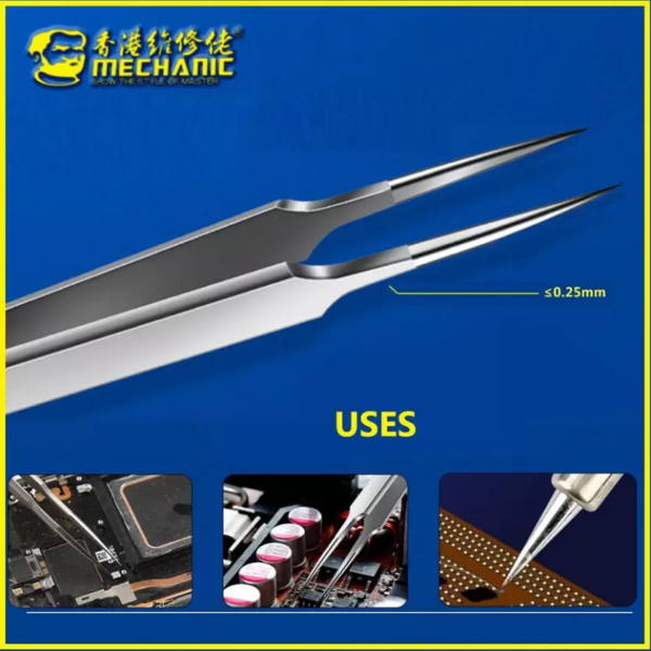 Mechanic Aaa-14 Stainless Steel Ultra Fine High Hardness Precision Tweezer - Image 4