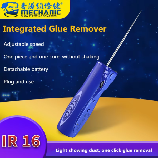 Mechanic IR16 Electric OCA Glue Removal Tool With Dust Lamp Speed Adjustable For Mobile Phone LCD Touch Screen Clean and Repair