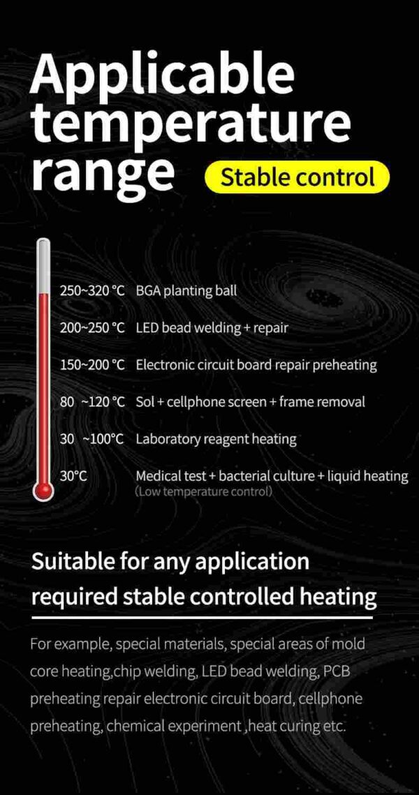 Mechanic HT-10 Intelligent Double Digital Constant Temperature Heating Table - Image 5